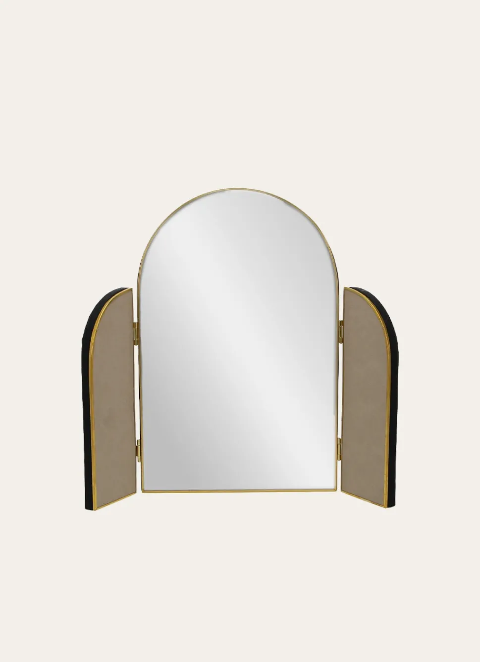 Clearance Bouchara MIROIR TRIPTYQUE FORME VITRAIL NOIR/DORE