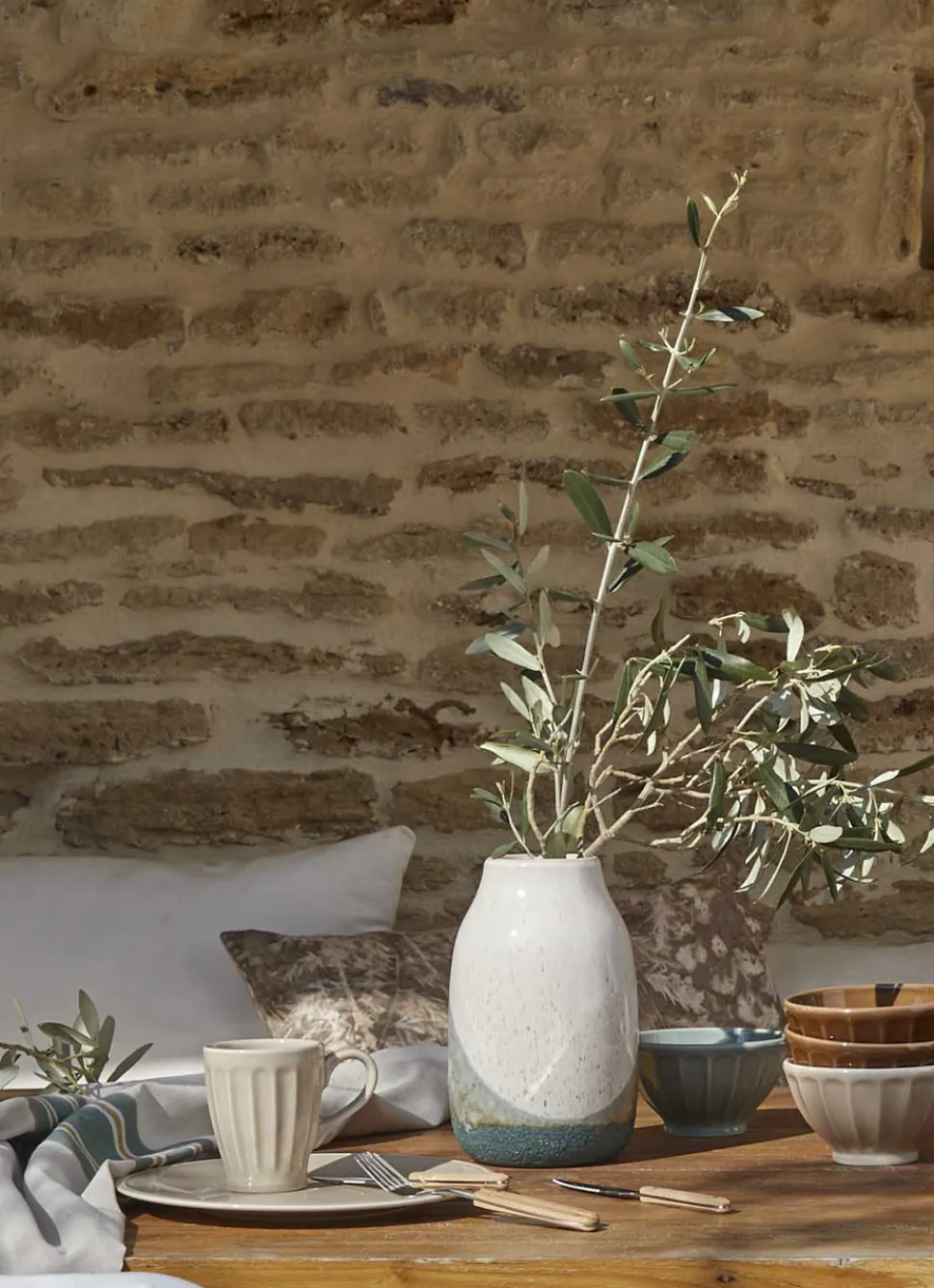 Outlet Bouchara MUG CÔTELÉ EN FAÏENCE BEIGE