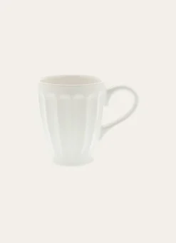 Sale Bouchara MUG CÔTELÉ EN FAÏENCE BLANC