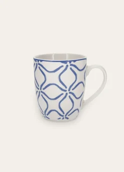 Outlet Bouchara MUG EN PORCELAINE MOTIF ARABESQUE BLEU