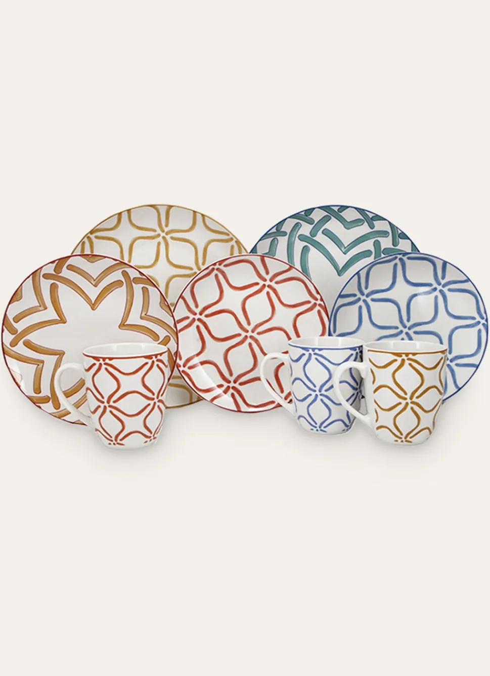 Outlet Bouchara MUG EN PORCELAINE MOTIF ARABESQUE BLEU