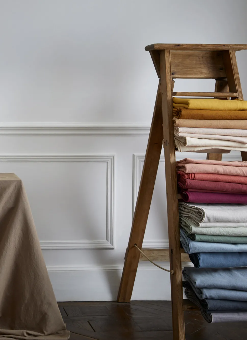 Best Bouchara NAPPE COTON ET LIN FINITION BOURDON GRAND FORMAT THYM