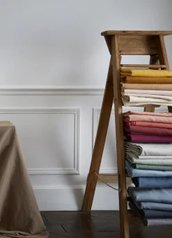 Clearance Bouchara NAPPE COTON ET LIN FINITION BOURDON GRAND FORMAT MASTIC