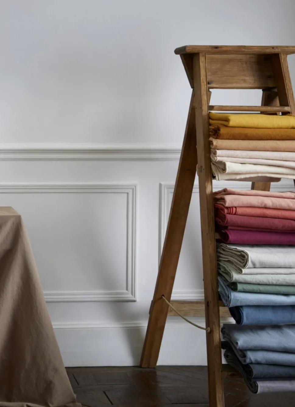 Discount Bouchara NAPPE COTON LIN FINITION BOURDON MOYEN FORMAT THYM