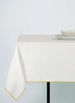 New Bouchara NAPPE COTON LIN FINITION BOURDON ÉCRU / OR