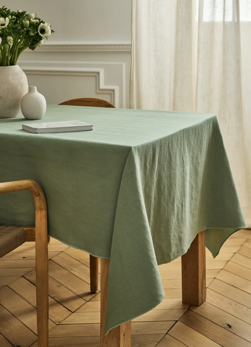 Online Bouchara NAPPE COTON LIN FINITION BOURDON AMANDE