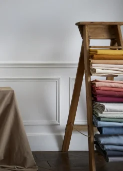 Bouchara NAPPE COTON LIN FINITION BOURDON MOYEN FORMAT TABAC