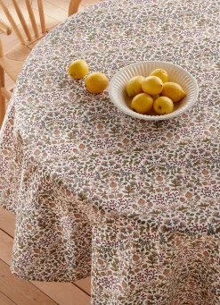 Clearance Bouchara NAPPE EN COTON ENDUIT FLEURS PERSES JAIS MULTICOLORE