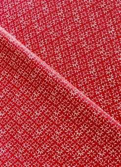 New Bouchara NAPPE EN COTON ENDUIT IMPRIMÉ PETITES FLEURS rouge