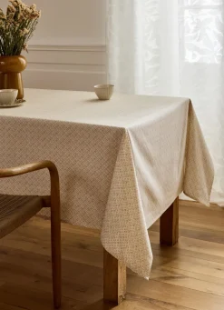 New Bouchara NAPPE EN COTON ENDUIT IMPRIMÉ PETITES FLEURS JAUNE