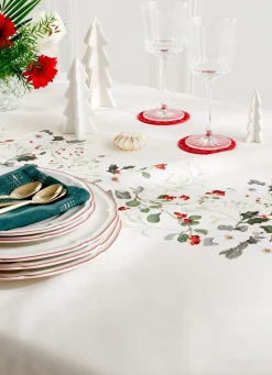 Outlet Bouchara NAPPE EN COTON IMPRIMÉ FEUILLES ET BAIES MULTICOLORE