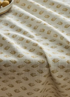 Hot Bouchara NAPPE EN COTON IMPRIMÉ MOTIF INDIEN CURRY