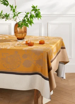 New Bouchara NAPPE EN JACQUARD DE COTON INTZ MULTICOLORE/JAUNE
