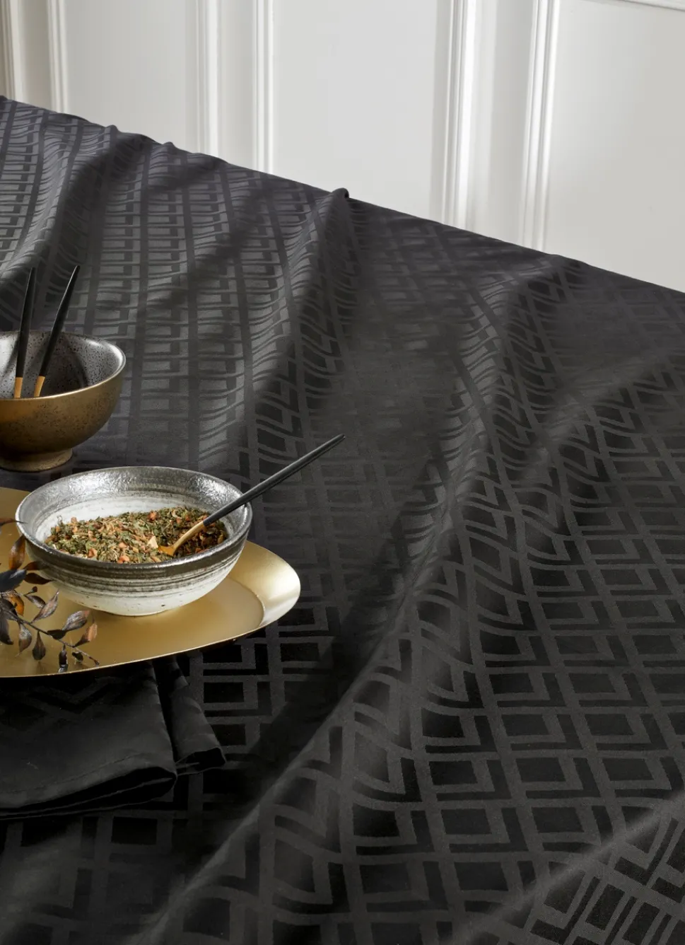 Best Bouchara NAPPE EN JACQUARD DE COTON Noir