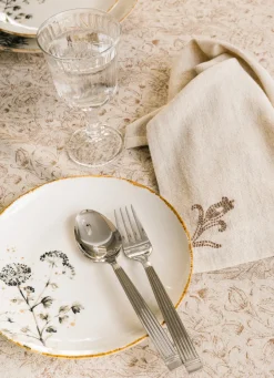 New Bouchara NAPPE EN LIN ET COTON À IMPRIMÉ FLORAL NATUREL