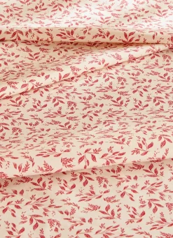 Hot Bouchara NAPPE ENDUITE À MOTIF VÉGÉTAL BEIGE / BORDEAUX