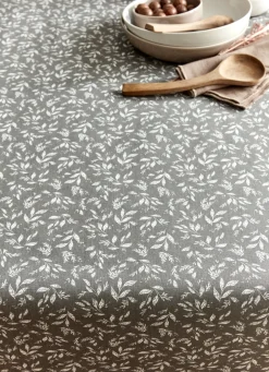 Hot Bouchara NAPPE ENDUITE À MOTIF VÉGÉTAL GRIS