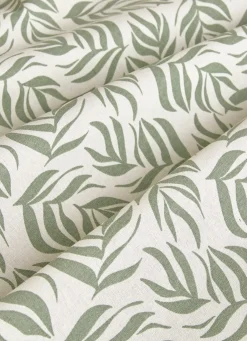 Bouchara NAPPE ENDUITE IMPRIMÉ FEUILLES CLOÉ BLANC/VERT