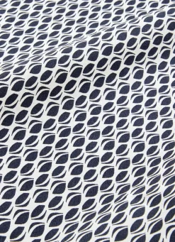 Bouchara NAPPE ENDUITE IMPRIMÉ GRAINS DE CAFÉ BLANC/MARINE