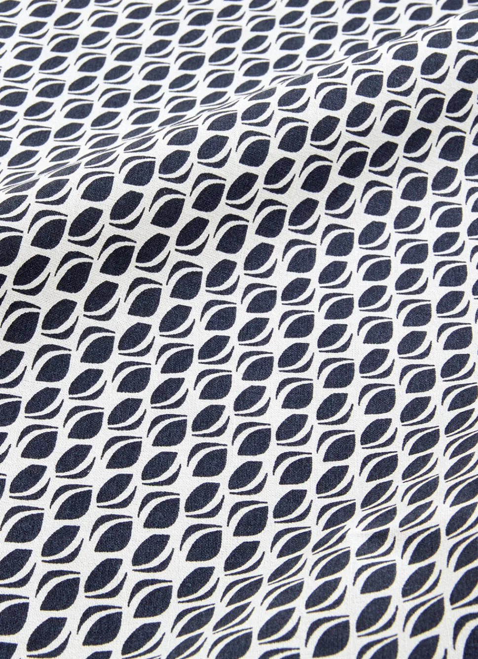 Bouchara NAPPE ENDUITE IMPRIMÉ GRAINS DE CAFÉ BLANC/MARINE