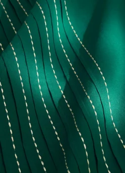 Outlet Bouchara NAPPE PLISSÉE CENTRE DE TABLE AVEC BRODERIES VERT