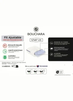 Discount Bouchara OREILLER RECTANGULAIRE À MÉMOIRE DE FORME BLANC