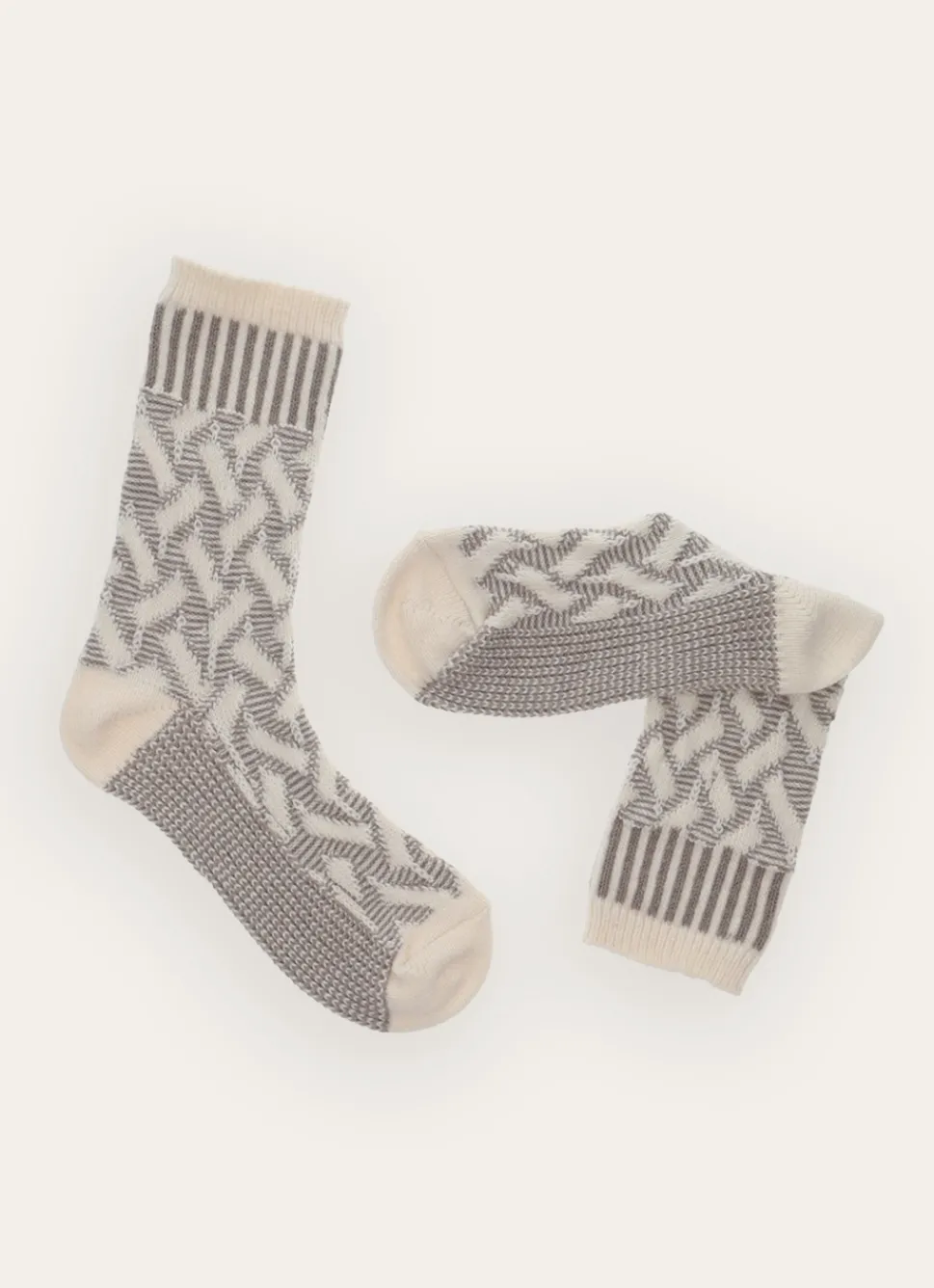 Discount Bouchara PAIRE DE CHAUSSETTES BICOLORES JESSIE ÉCRU