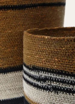 Discount Bouchara PANIER DE DÉCO EN JONC DE MER CAMEL