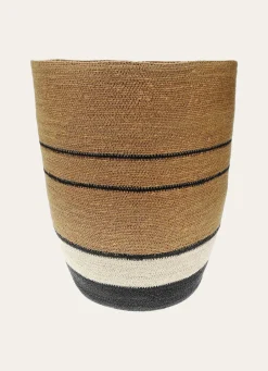 New Bouchara PANIER DE DÉCO EN JONC DE MER CAMEL