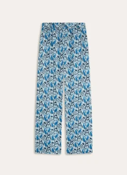 Clearance Bouchara PANTALON DROIT IMPRIMÉ BLEU