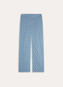 Online Bouchara PANTALON EN COTON IMPRIMÉ INDIEN BLEU