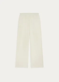 Clearance Bouchara PANTALON EN VELOURS CALOU ÉCRU