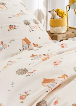 Bouchara PARURE DE LIT BÉBÉ EN PERCALE DE COTON EGLANTINE MULTICOLORE