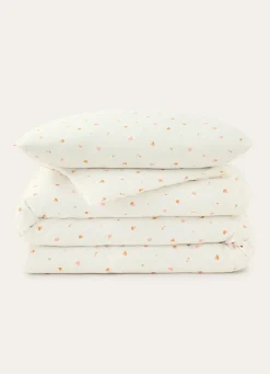 Clearance Bouchara PARURE DE LIT ENFANT EN COTON MOTIF PETITS CŒURS MULTICOLORE
