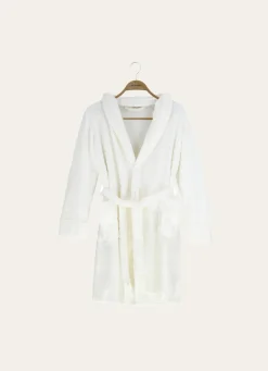 Best Bouchara PEIGNOIR COURT EN VELOURS POLAIRE ECRU