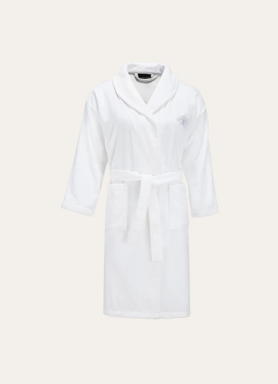 Clearance Bouchara PEIGNOIR DE BAIN BRODÉ EN ÉPONGE 400GR BLANC