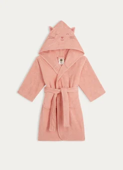 Best Bouchara PEIGNOIR DE BAIN EN ÉPONGE CHATON ROSE