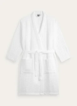 Clearance Bouchara PEIGNOIR DE BAIN KIMONO NID D ABEILLE L/XL BLANC