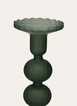 Bouchara PETIT BOUGEOIR EN VERRE ROMANCE VERT MAT