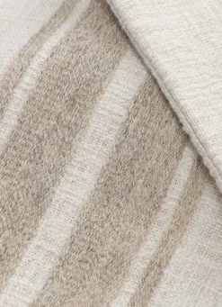 Sale Bouchara PETIT COUSSIN TEXTURÉ AVEC BANDE BRODÉE EN JUTE BEIGE