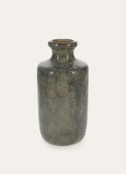 Sale Bouchara PETIT VASE EN CÉRAMIQUE ÉMAILLÉE EFFET TACHETÉ Bleu ORAGE