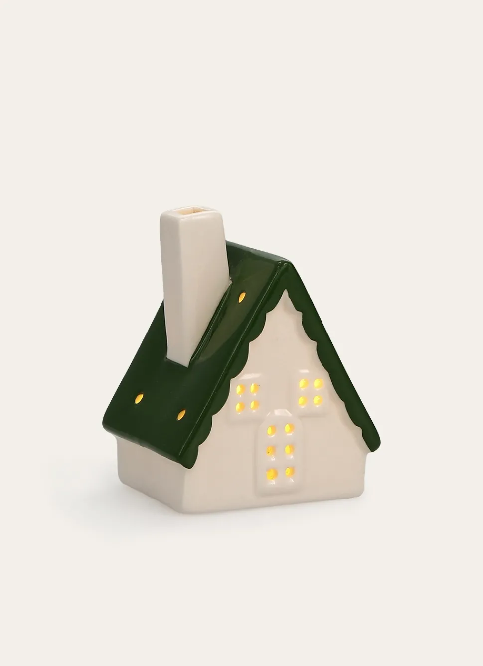 Best Bouchara PETITE MAISON LUMINEUSE EN PORCELAINE VERT FONCÉ