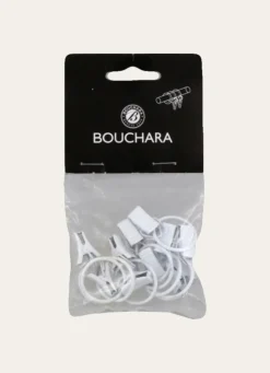 Clearance Bouchara PETITS ANNEAUX À PINCES POUR RIDEAUX - DIAM2,2CM BLANC