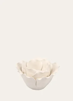 Best Bouchara PHOTOPHORE FLEUR POUR BOUGIE BLANC MAT