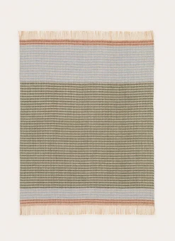 Hot Bouchara PLAID À CARREAUX EN TISSAGE GAUFRÉ MULTICOLORE