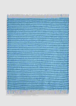 Best Bouchara PLAID BICOLORE EN MÉLANGE DE LAINE BLEU CHINÉ