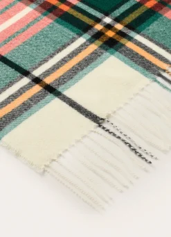 Hot Bouchara PLAID ÉCOSSAIS AVEC PORTE-PLAID IMITATION CUIR MULTICOLORE