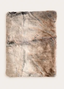 Sale Bouchara PLAID DOUX EN FAUSSE FOURRURE BRUN