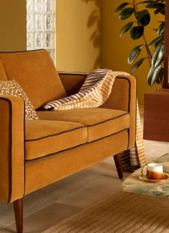 Sale Bouchara PLAID EN COTON JACQUARD MOTIF ZÈBRE JAUNE FONCE