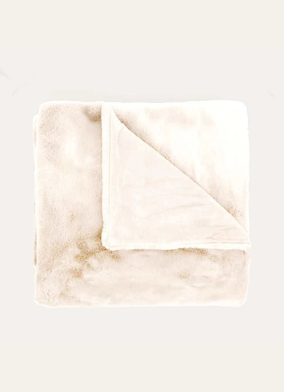 Clearance Bouchara PLAID EN FAUSSE FOURRURE ÉCRU